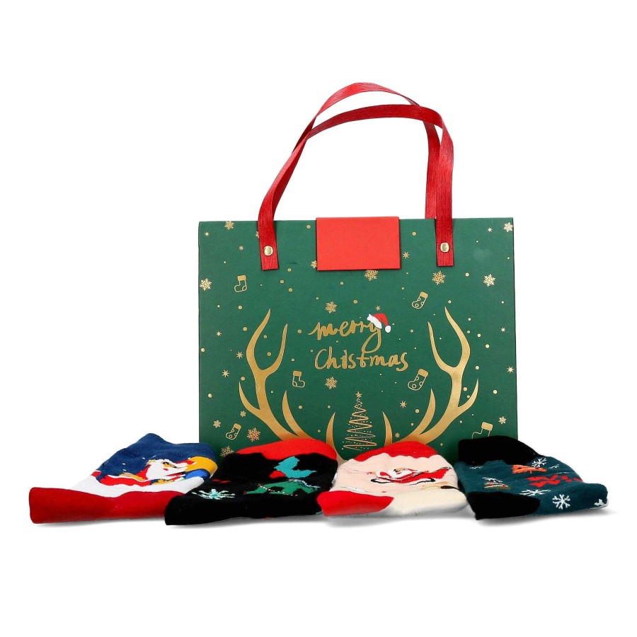 Accessoires Laura Vita | Coffret De Noel 4 Paires De Chaussettes Exclusivite