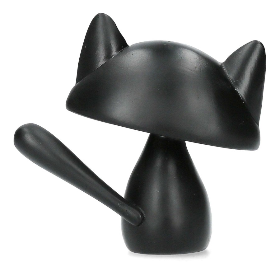 Accessoires Laura Vita | Statue Porte Bagues Petit Chat Noir