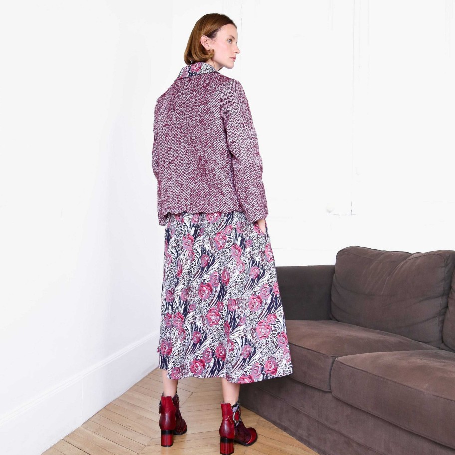 Vetements Laura Vita | Jupe Astree Bordeaux Studio