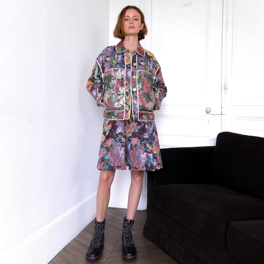 Vetements Laura Vita | Robe Demeter Violet Studio